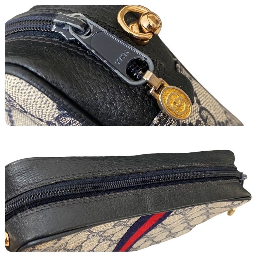 GUCCI GG Pattern Pvc/Leather Clutch-Crossbody-Shoulder Bag 💼 - Picture 10 of 17